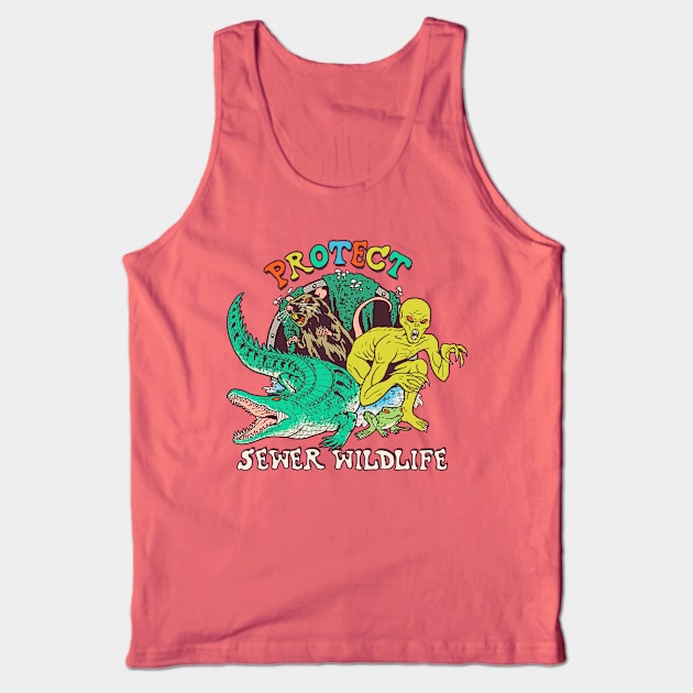 Protect Sewer Wildlife Tank Top by Hillary White Rabbit